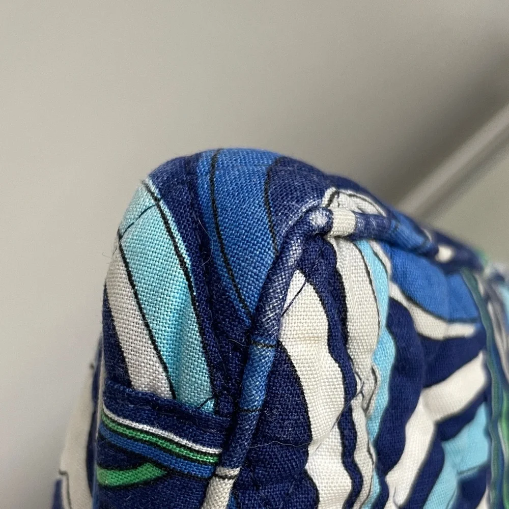 Vera Bradley Navy and Teal Patterned Wristlet - Picture 3 of 5